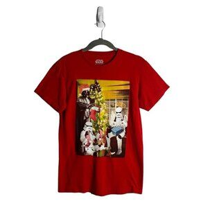 Star Wars Unisex Christmas Darth Vader & Storm Trooper Holiday T-Shirt